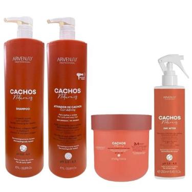 Imagem de Kit Arvensis Cachos Naturais - Shampoo 1L + Ativador de Cachos 1L + Má