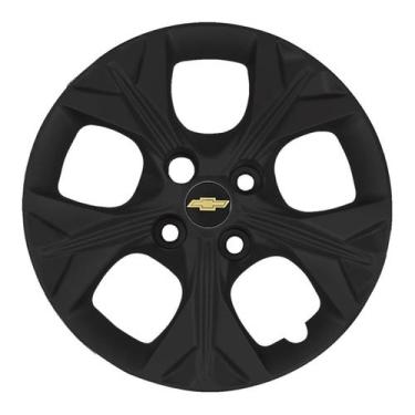 Imagem de Calota 378CB Cubo Baixo Aro 14 Preto Fosco Onix Prisma Pp - Garagem On