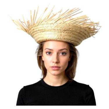 Imagem de Acessório para Festa Junina Chapéu de Palha Desfiado adulto - Genérica