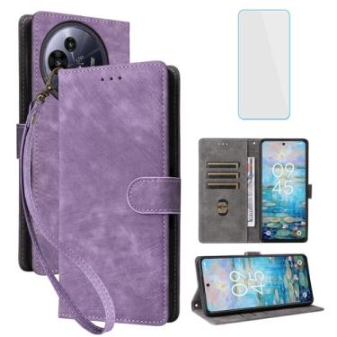 Imagem de IUQXU Capa carteira para celular TCL 60 XE Nxtpaper 5G com protetor de tela [bloqueio RFID] capa de celular flip de couro com suporte para cartão feminino e masculino para TCL60 XE TCL60XE Nxtpaper 5G