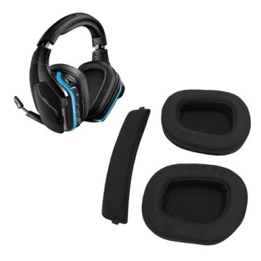 Imagem de GOWENIC Earpads de Substituição e Almofadas de Faixa para a Cabeça para G933 G935 G633 G635 G633S G933S Fones de Ouvido, Almofadas de Reposição de Malha Respiráveis ​​e Kit de Faixa