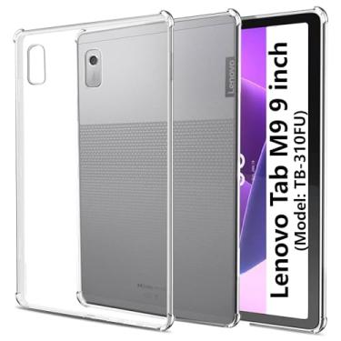Imagem de easyBee Capa compatível com Lenovo Tab M9 22.9 cm, capa traseira de silicone ultrafina à prova de choque HD transparente TPU - transparente