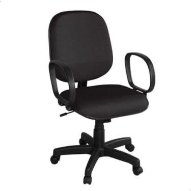Imagem de Cadeira de Escritório Diretor Relax Tecido Tilbury Preto com Braço Corsa – Conforto Ergonômico e Sofisticação Escritex