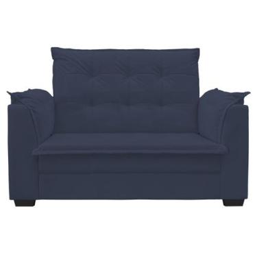 Imagem de Sofá 2 Lugares Confortável GranLuxo 1,40m Marrocos Bellamado, Azul Mar