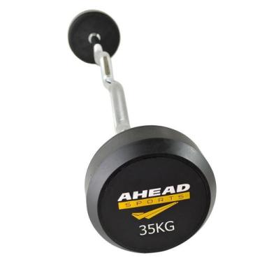 Imagem de Barra W Montada 40 KG AS3009 Ahead Sports Preto e Amarelo