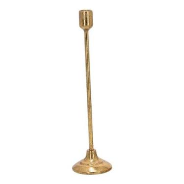 Imagem de Castiçal Porta Vela Decorativo Minimalista Vintage Dourado Elegante Lu