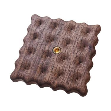 Imagem de Colaxi Tapete antiderrapante para violoncelo, suporte de apoio para pino de violoncelo, suporte de posicionamento de madeira resistente ao desgaste, Marrom Escuro