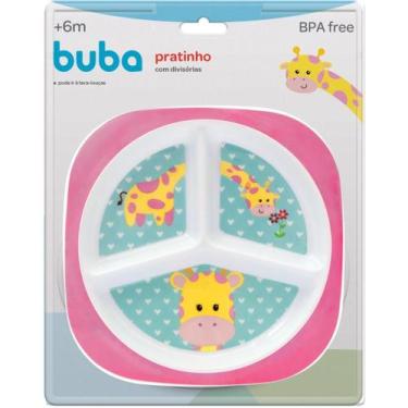 Imagem de Prato Com 3 Divisórias Animal Fun Introdução Alimentar Bebê Infantil B