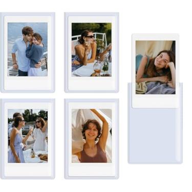 Imagem de HIYQIN Pacote com 15 molduras magnéticas para fotos Instax Mini, molduras magnéticas de geladeira, 5 x 7, serve para Fujifilm Instax Mini LiPlay 12 11 9 8 99 70 50 40 SE EVO - Branco