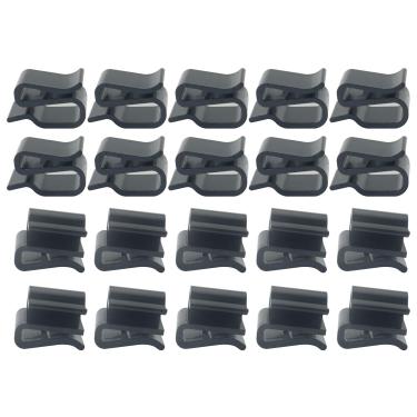 Imagem de DGBRSM 20 peças de clipe de plástico para fixação de cabo fotovoltaico, painel solar, cabo vertical, clipe de cabo paralelo, montagem traseira com farpa preta