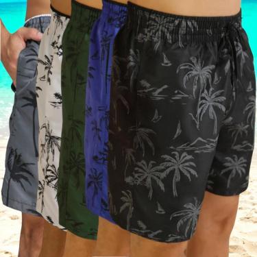 Imagem de KIT 5 Shorts Bermuda COQUEIRO 1 Tactel Mauricinho Praia 1085-Masculino