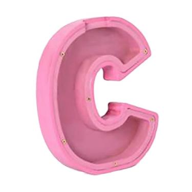 Imagem de Generic Caixa de Letras em Madeira para Guardar Dinheiro, Alfabeto, Jarra de Moedas, Decoração E Presentes, Letter C