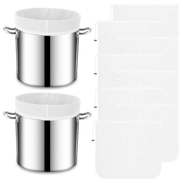 Imagem de 8 pacotes de sacos de fermentação reutilizáveis extra grandes 66 x 55 cm saco de filtro de malha fina sacos de cerveja de malha fina para cerveja doméstica lúpulo grãos vinho cerveja fazer queijo pano