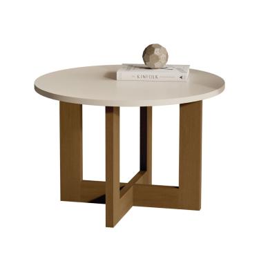 Imagem de Mesa de Centro JB 8001 Luxo Off White com Nature - Moveis JB