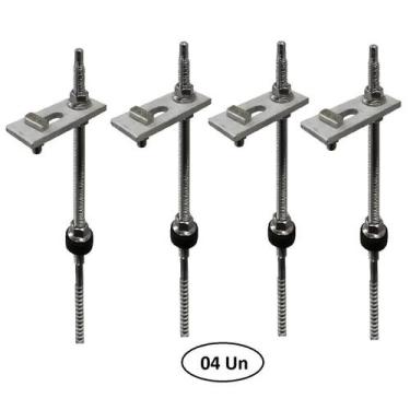 Imagem de Estrutura Suporte Fixa Placa Painel Solar Alumínio Inox - Perfil Maste