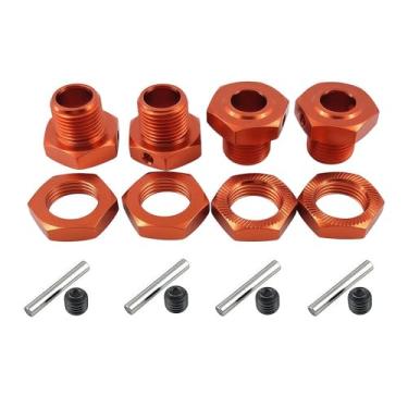 Imagem de 17mm Aluminum Wheel Hex Nut Upgrade Kit for Arrma 1/8 Typhon 6S, 1/7 Mojave, Felony, Infraction, Limitless RC Cars– Replace ARAC9416 ARAC9763 ARA311035 (Red)
