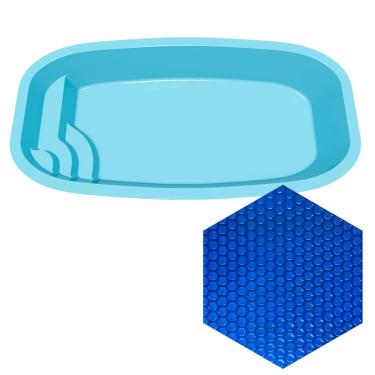 Imagem de Capa Manta Térmica Para Piscina Italiana Splash Igui 6 X 3m 300 Micras Azul Proteção Uv