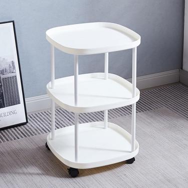 Imagem de Café Moderno Com Rodas Para Sala De Estar Extremidade Lateral Central Estrutura De Aço Carbono Prateleira Ajustável Aberta Para Pequenos Espaços Sala De Estar Quarto, Pinks, 43 * 43 * 54cm