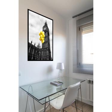 Imagem de Quadro Decorativo Londres Balões Amarelos - 70X50Cm