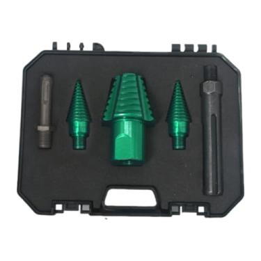 Imagem de MFMEXUL Conjunto de Brocas para Rachar Toras de Madeira, Uso Doméstico, Marcenaria, Uso Externo, Fazenda, Acampamento, Broca Cônica de Alta Velocidade, Alça Redonda, Tamanho real