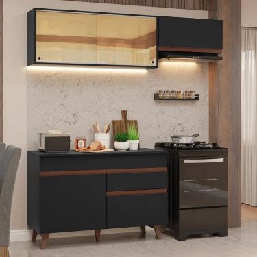 Imagem de Armário De Cozinha Compacta 190cm Reims Madesa 05 Preto