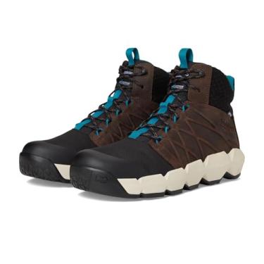 Imagem de Timberland PRO Morphix Bota masculina casual industrial impermeável com bico de segurança composto de 15 cm, Marrom/azul, 40