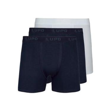 Imagem de Kit com 3 Cuecas Boxer Lupo 615-002 Colorido, Preto, M