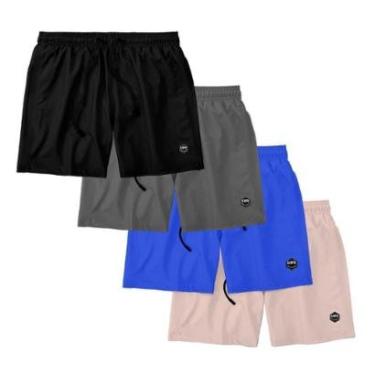 Imagem de Kit 4 Shorts Bermuda Básico Mauricinho Tactel Masculino-Masculino