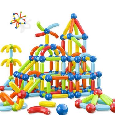 Imagem de Brinquedos de construção de blocos magnéticos BigShu Toddler 3 4 5+ an