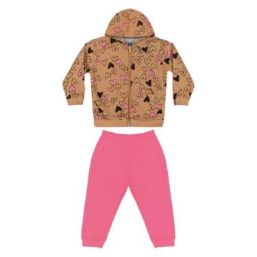Imagem de Conjunto Jaqueta e Calça Bebê Menina Bee Loop, Marrom, P