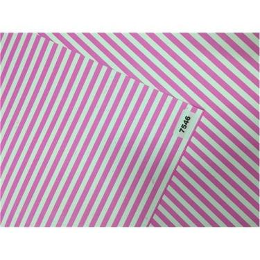 Imagem de Papel dupla face rosa/listra VMP 48X66cm
