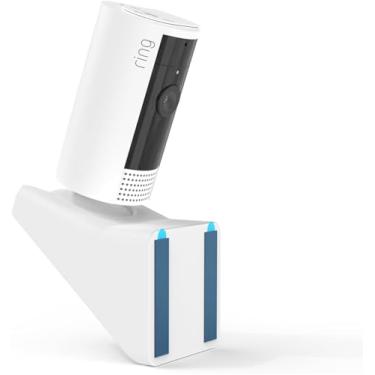 Imagem de OkeMeeo Suporte de janela para câmera interna R-ing 2ª geração e 1ª geração, suporte adesivo (inclinação de 20 graus para cima/baixo/direita/esquerda) sem broca, branco