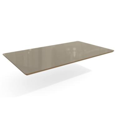 Imagem de Tampo Mesa Sala de Jantar Madeirado c/ Vidro TA26 Crome/Jantar/Premium Retangular 160x90cm Freijo/Bronze - Kappesberg