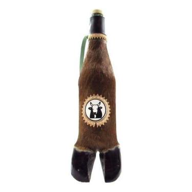 Imagem de Garrafa De Vidro Pé De Boi 700ml Porta Bebida Com Alça Casco - Couros 