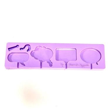 Imagem de L41 Molde de silicone pirulito balão tags para decorar - confeitaria d