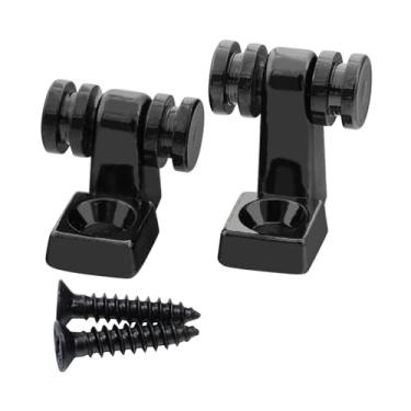 Imagem de OVSAL 2 peças de retentor de corda de rolo de aço inoxidável para guitarra elétrica, árvore, guia de cordas, árvores para Tele Telecaster Start peças de corda de guitarra elétrica preta
