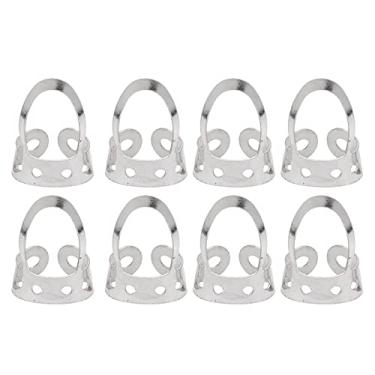 Imagem de LiebeWH 8pcs Banjo Picks de Dedos Aço Inoxidável Aço Oco Dedo Picks de Dedos Musicais Acessórios para Instrumentos (Prata)
