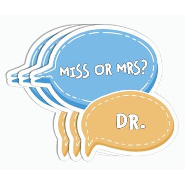 Imagem de Adesivo Dr. 3 peças - Adesivo Miss Or Mrs - Adesivo de graduação de médico - Adesivo de graduação de doutorado - Adesivo para garrafa de água - Laptop - Caderno