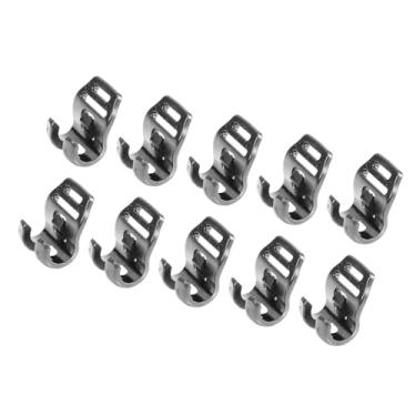 Imagem de YIJU 10x Ganchos para mastro de barraca Fivelas de extremidade Resistente Reutilizável Grampos para pendurar barraca Ganchos para prender teto de carro ao, 0.85 Cm X 1.5 Cm X 0.65 Cm