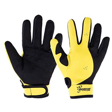 Imagem de Seavenger Abyss Luvas de Mergulho | Malha de Neoprene de 1,5 mm | Mergulho, Wakeboard, Pesca Submarina (Amarelo, GG)