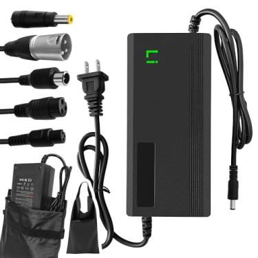 Imagem de QKDIM Carregador de 29,4 V 3A/5A com plugue 6 em 1 para bateria de lítio de 36 V, como baterias marítimas de carro, caminhão, cortador de grama, barco, (29,4 V5A)