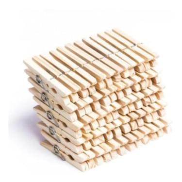 Imagem de 1 Dúzia Prendedor de Roupas Madeira Grande Reforçado – Alta Fixação, Durabilidade Premium, Multiuso para Varal Interno e Externo | Pregador Resistente Ideal para Uso Diário