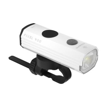 Imagem de COOSPO Luz de bicicleta Pixel 400 lúmens, farol de bicicleta recarregável tipo C para andar à noite, impermeável, 4 modos, luz de ciclismo para E-Bike/estrada/montanha/bicicleta urbana (branca)