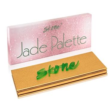 Imagem de Skone Paleta de sombras de jade Cosmetics | Maquiagem de longa duração altamente pigmentada, brilhante, fosca, cores naturais e nuas, ultra-misturável, montável, profissional, maquiagem de cor dos