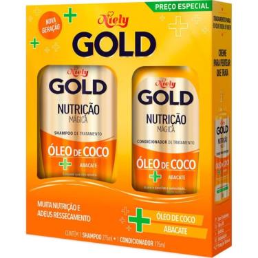 Imagem de Shampoo e Condicionador Niely Gold Nutrição Mágica Óleo de Coco + Abacate