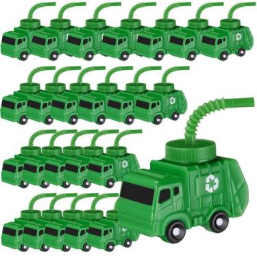 Imagem de Caminhão de lixo Cup Tanlade 300 ml com palha para festa de aniversári