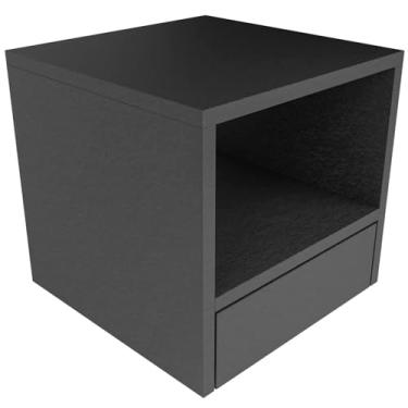 Imagem de Mesa De Cabeceira com Gaveta e Nicho em Mdf Reforçado 15mm Preto