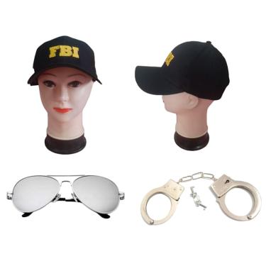Imagem de Kit Fantasia Do Policial F B I C/ 2 Peças