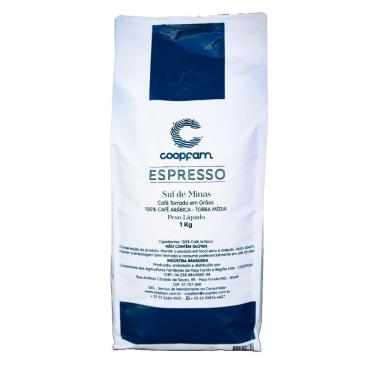 Imagem de Café Espresso Torrado Em Grãos Coopfam 1Kg