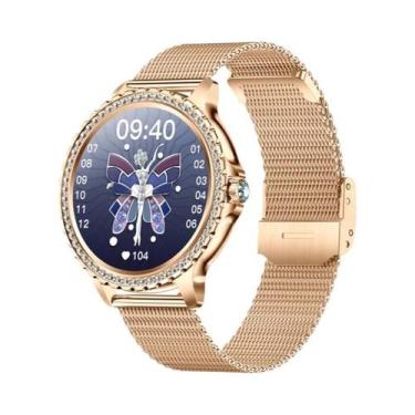 Imagem de Relógio Inteligente Feminino À Prova D'Água AMOLED HD Com Chamada Blue